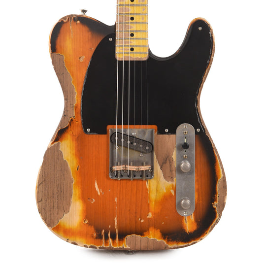 Nash E-52 2-Tone Sunburst Extra Heavy Relic Contoured Body w/1-Ply Black Pickguard & Lollar Pickups Electric Guitars / Solid Body
