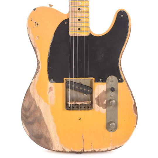 Nash E-52 Butterscotch Blonde Extra Heavy Relic Contoured Body w/1-Ply Black Pickguard & Duncan Stacked HB Electric Guitars / Solid Body