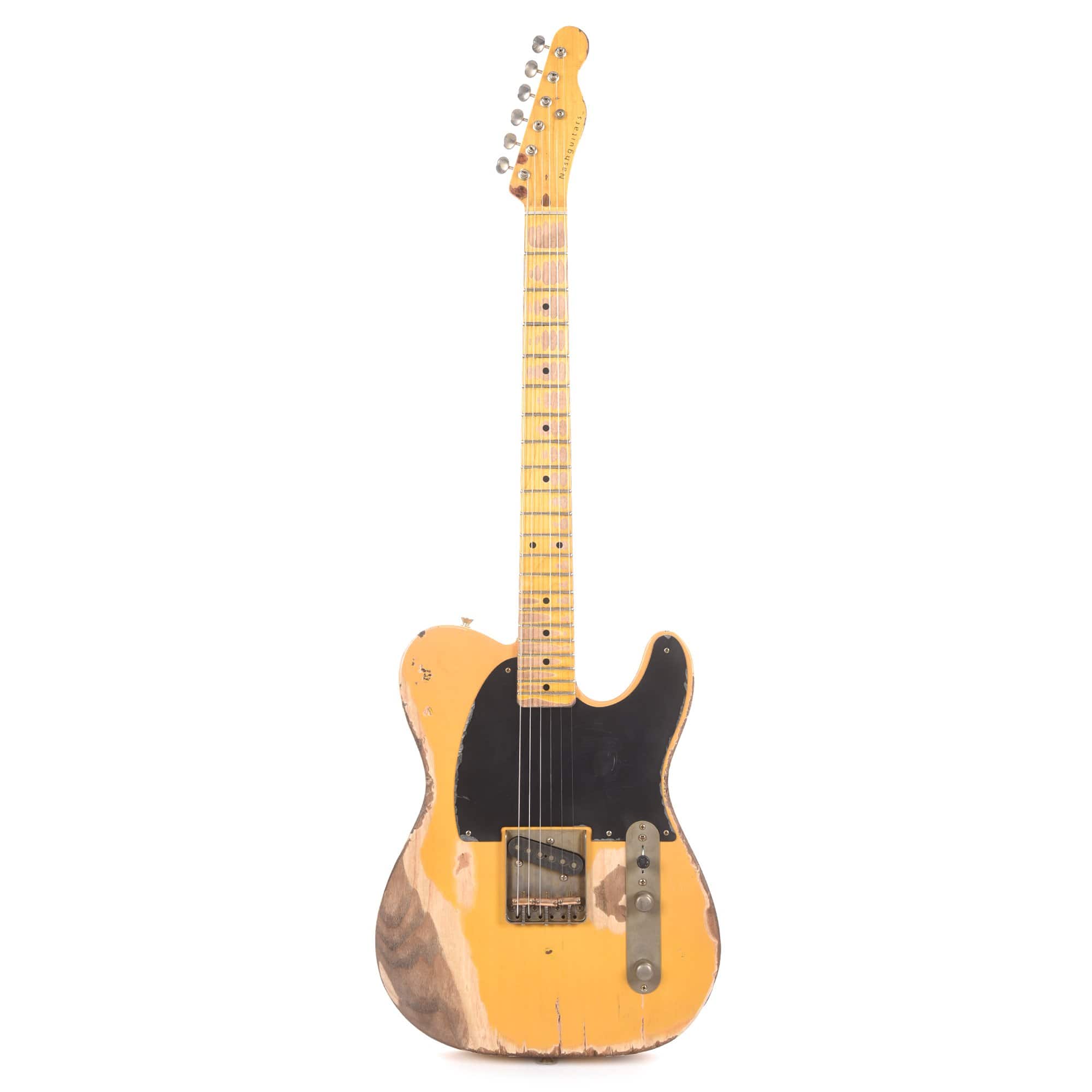 Nash E-52 Butterscotch Blonde Extra Heavy Relic Contoured Body w/1-Ply Black Pickguard & Duncan Stacked HB Electric Guitars / Solid Body