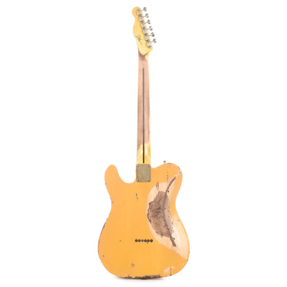 Nash E-52 Butterscotch Blonde Extra Heavy Relic Contoured Body w/1-Ply Black Pickguard & Duncan Stacked HB Electric Guitars / Solid Body