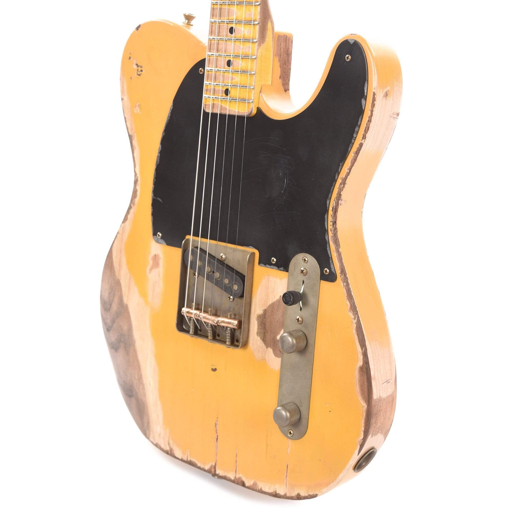 Nash E-52 Butterscotch Blonde Extra Heavy Relic Contoured Body w/1-Ply Black Pickguard & Duncan Stacked HB Electric Guitars / Solid Body