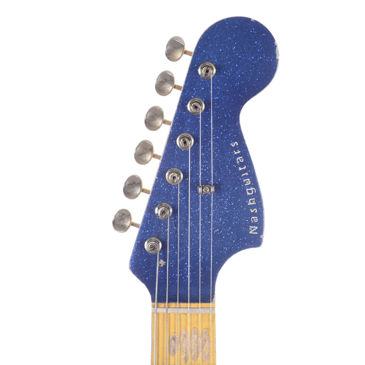 Nash JM-63 Blue Sparkle Medium Relic w/3-Ply White Pickguard, Matching Headstock, Lollar Pickups Electric Guitars / Solid Body