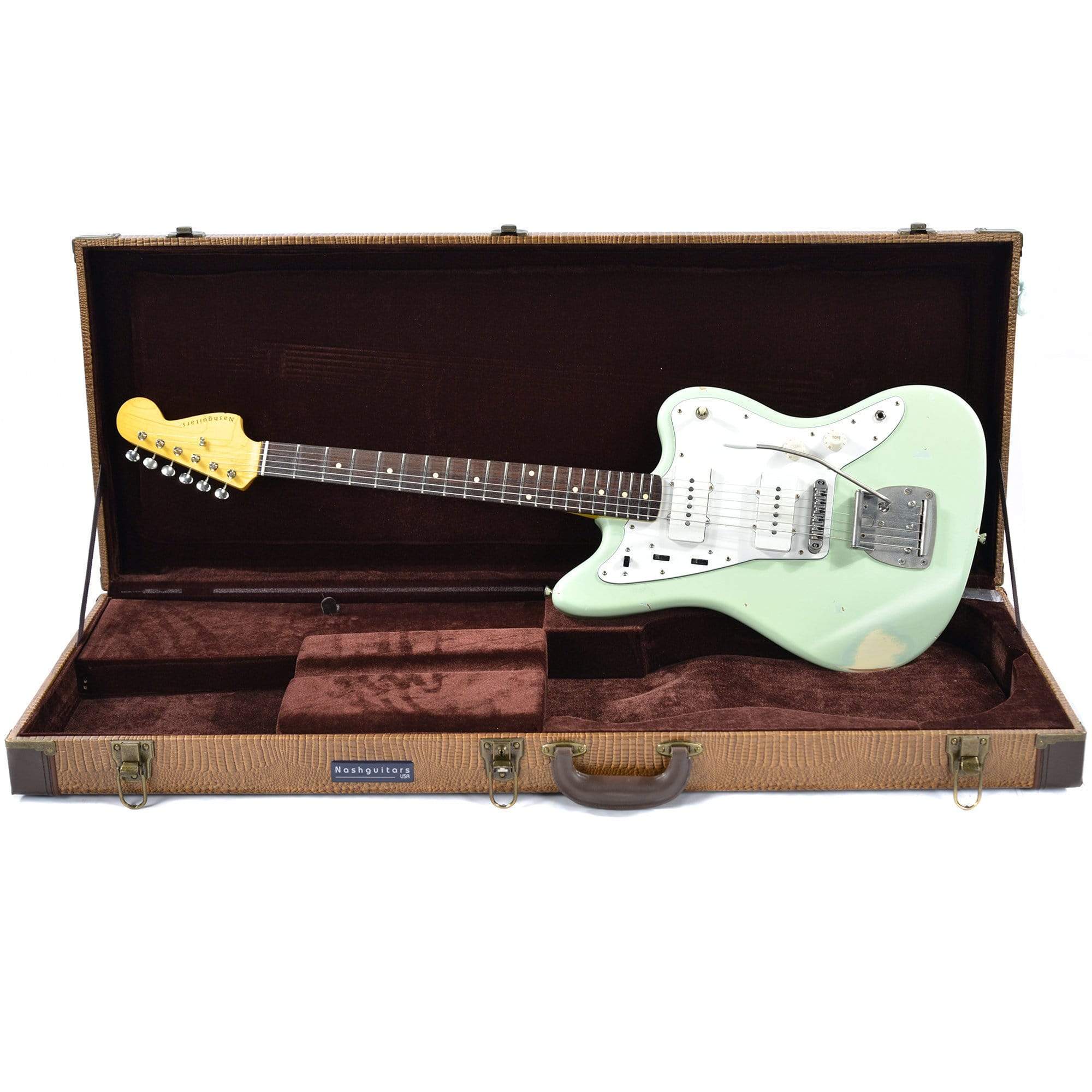 Nash JM-63 Surf Green RW Light Relic w/3-Ply White Pickguard & Lollar Pickups Electric Guitars / Solid Body