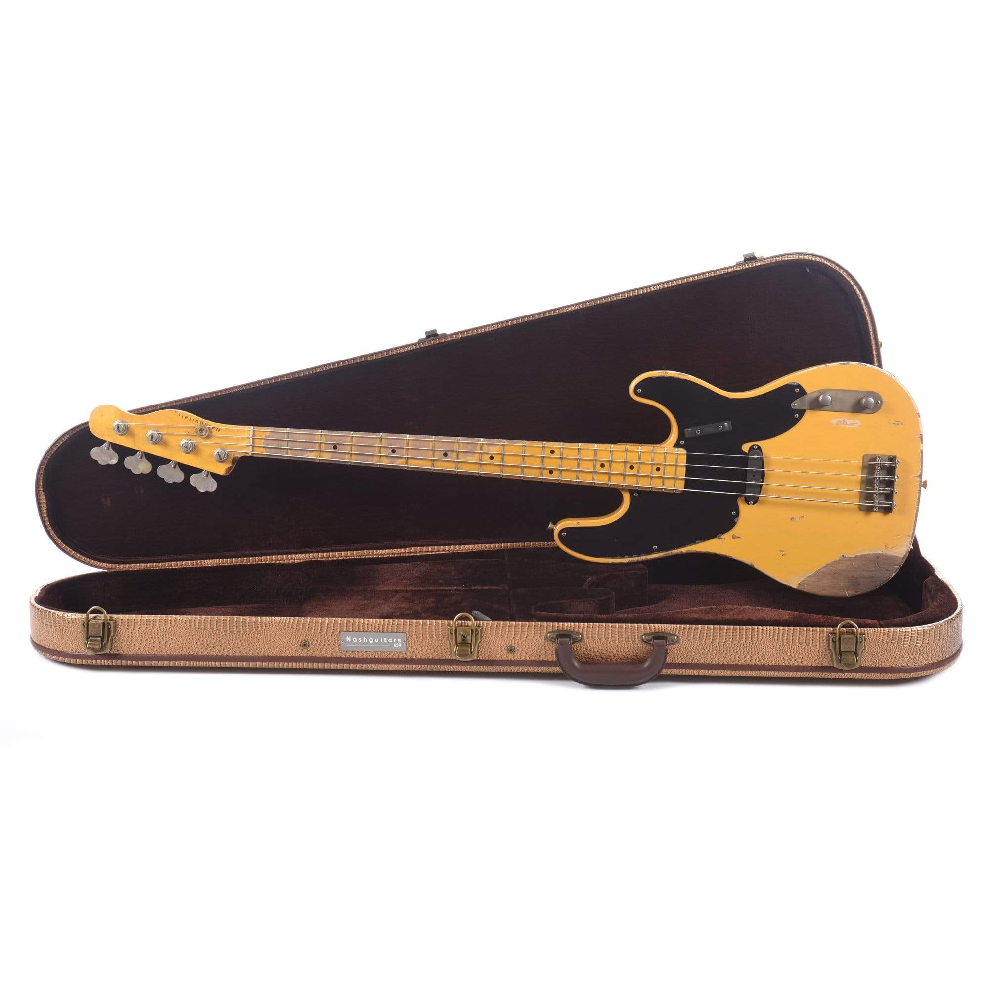 Nash PB-52 Butterscotch Blonde Heavy Relic w/1-Ply Black Pickguard & Lollar Pickup Electric Guitars / Solid Body