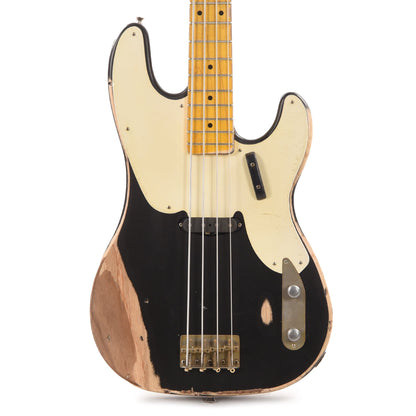 Nash PB-55 Black Heavy Relic w/1-Ply White Pickguard & Lollar Pickup Electric Guitars / Solid Body