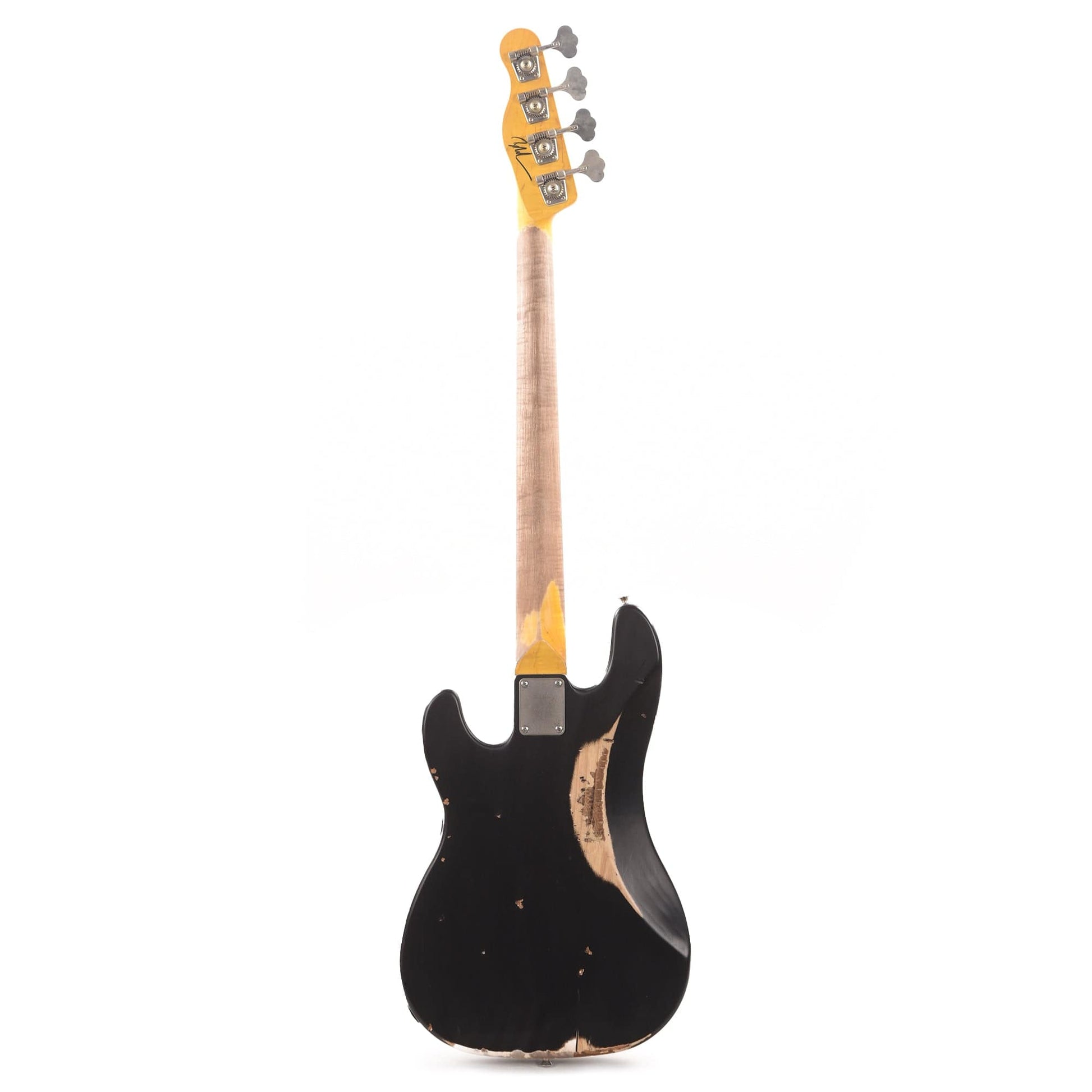 Nash PB-55 Black Heavy Relic w/1-Ply White Pickguard & Lollar Pickup Electric Guitars / Solid Body