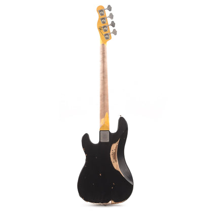 Nash PB-55 Black Heavy Relic w/1-Ply White Pickguard & Lollar Pickup Electric Guitars / Solid Body