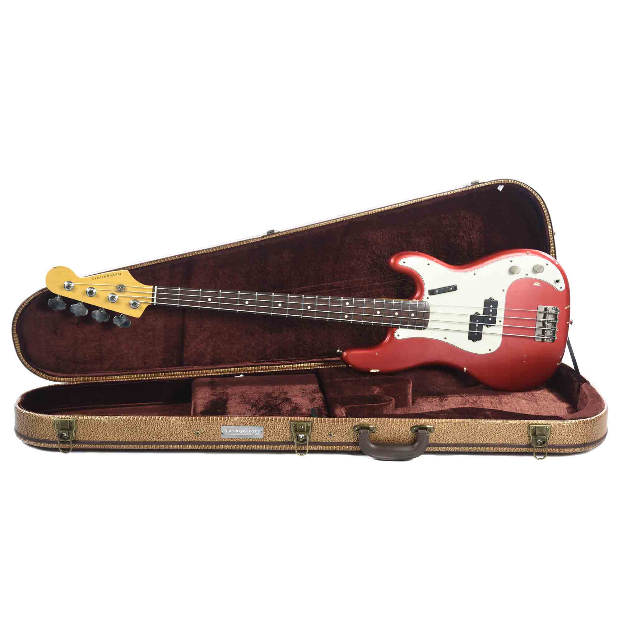 Nash PB-63 Ash Candy Apple Red Relic w/3-Ply White Pickguard & Lollar Pickups Electric Guitars / Solid Body