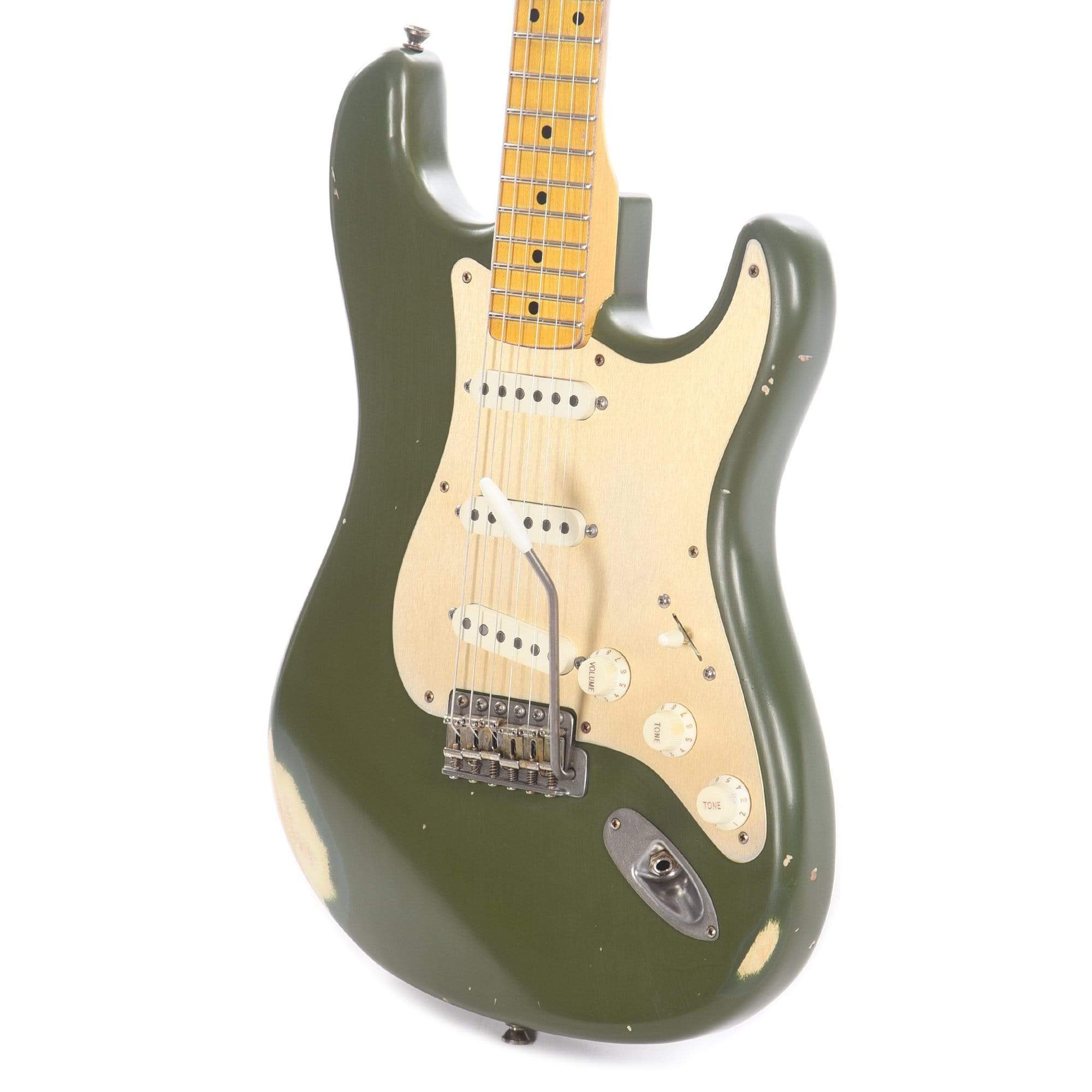 Nash S-57 Army Green Medium Relic w/Anodized Gold Pickguard & Lollar Pickups Electric Guitars / Solid Body
