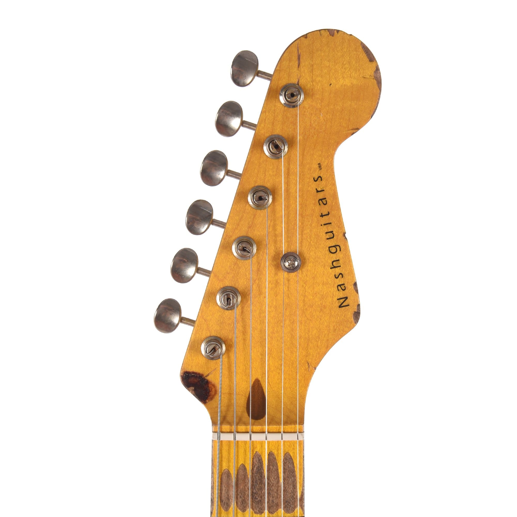 Nash S-57 Ash Amber Extra Heavy Relic w/1-Ply White Pickguard & Lollar Pickups Electric Guitars / Solid Body