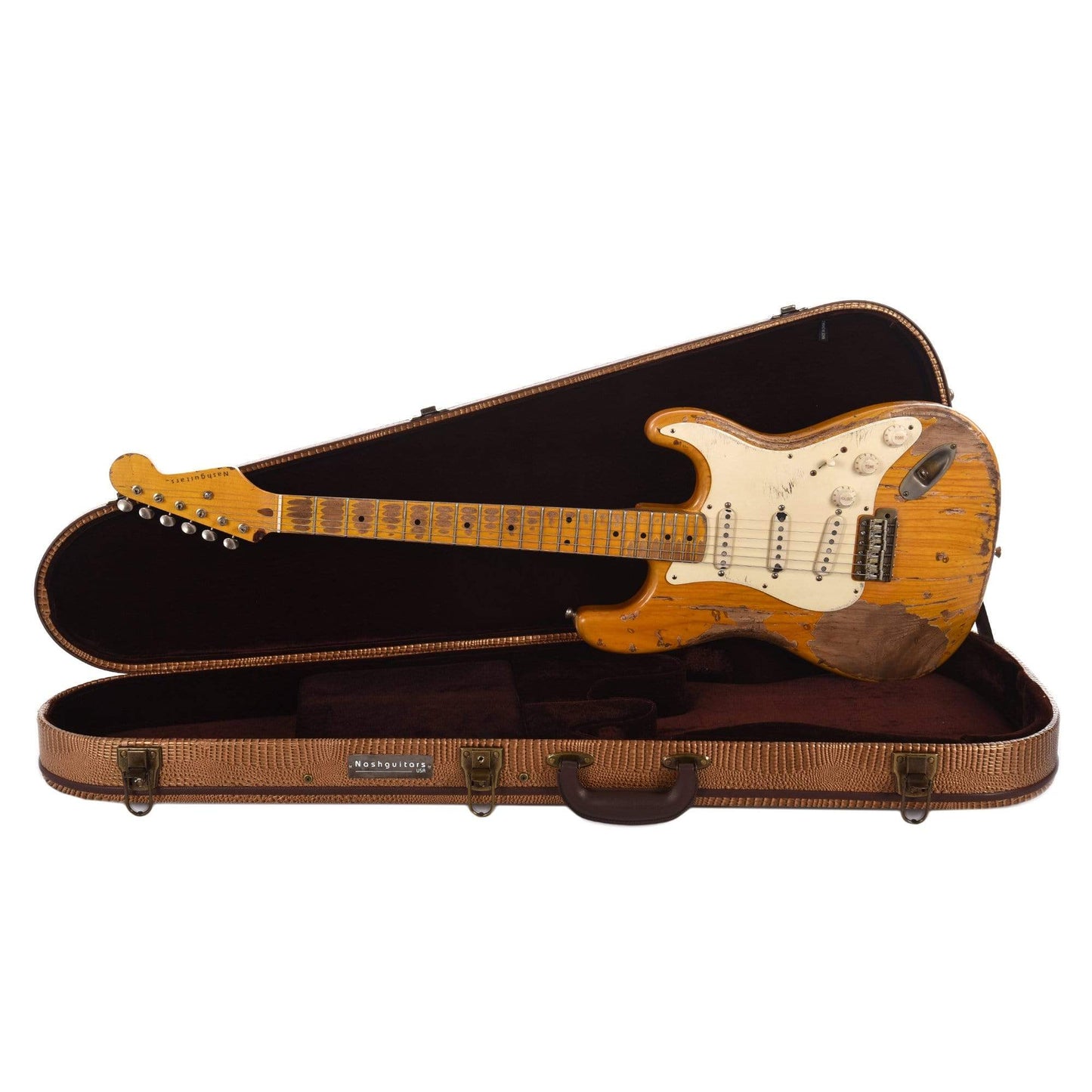 Nash S-57 Ash Amber Extra Heavy Relic w/1-Ply White Pickguard & Lollar Pickups Electric Guitars / Solid Body