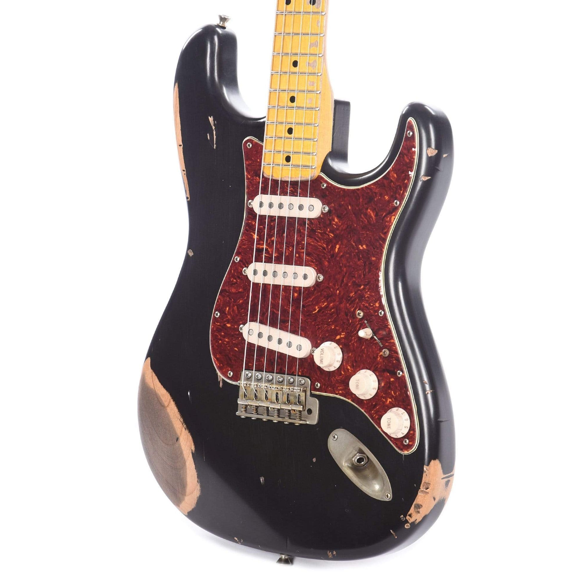 Nash S-57 Black Heavy Relic w/4-Ply Tortoise Pickguard & Lollar Pickups Electric Guitars / Solid Body