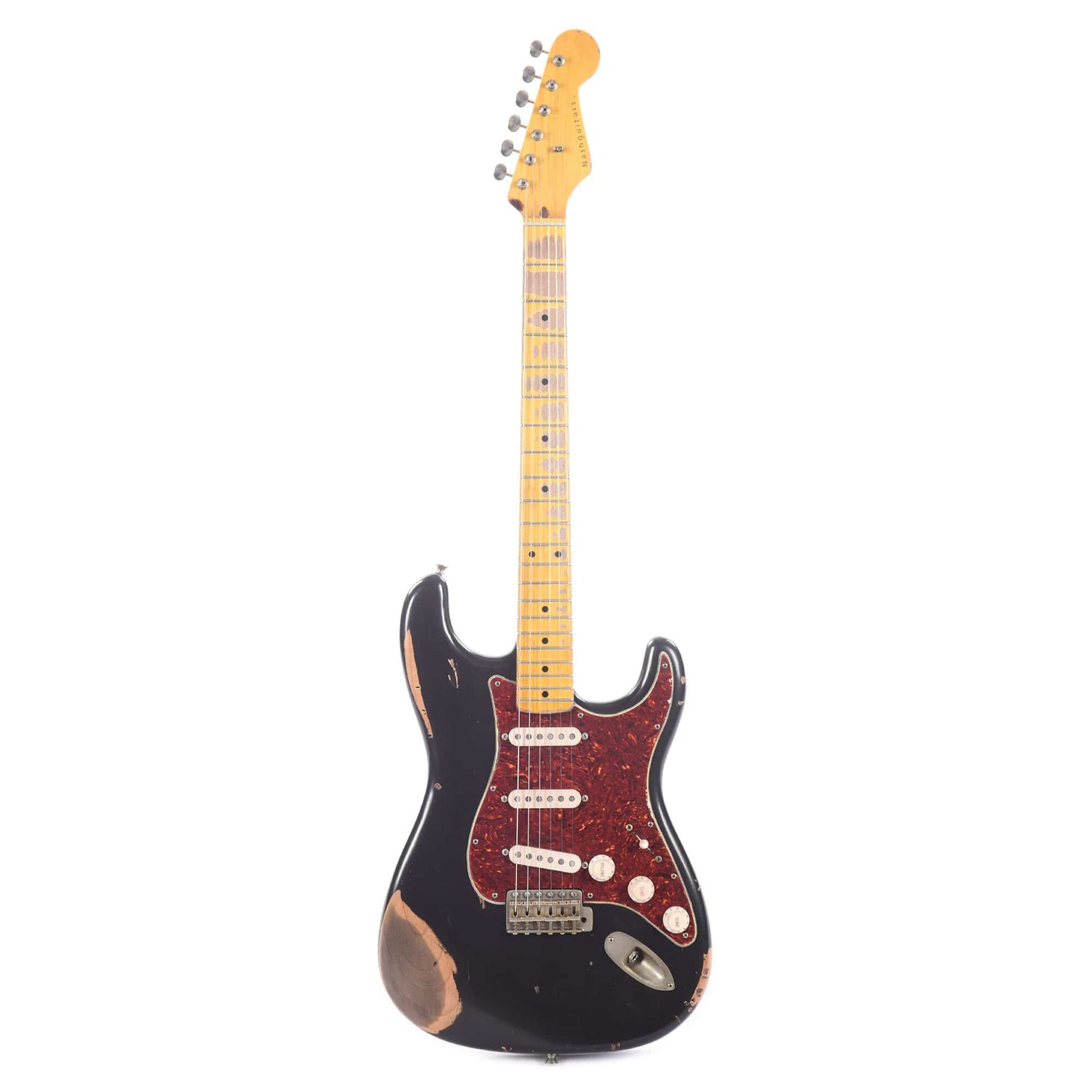Nash S-57 Black Heavy Relic w/4-Ply Tortoise Pickguard & Lollar Pickups Electric Guitars / Solid Body