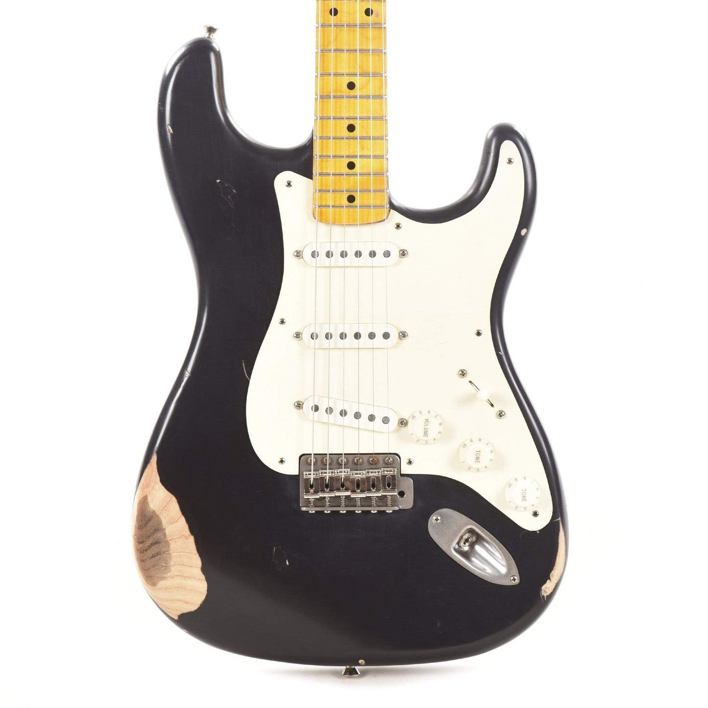 Nash S-57 Black Medium Relic w/1-Ply White Pickguard & Lollar Pickups Electric Guitars / Solid Body