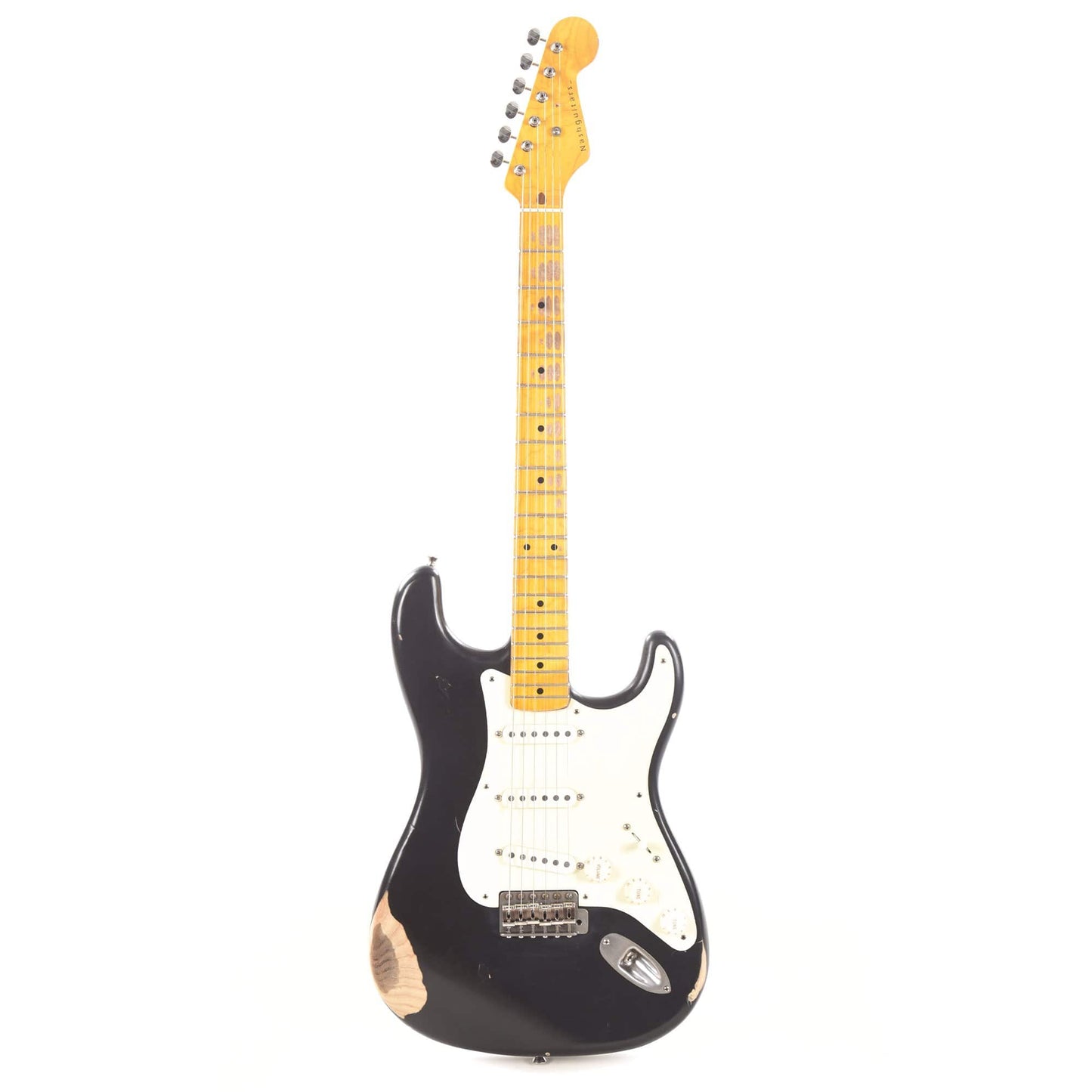 Nash S-57 Black Medium Relic w/1-Ply White Pickguard & Lollar Pickups Electric Guitars / Solid Body