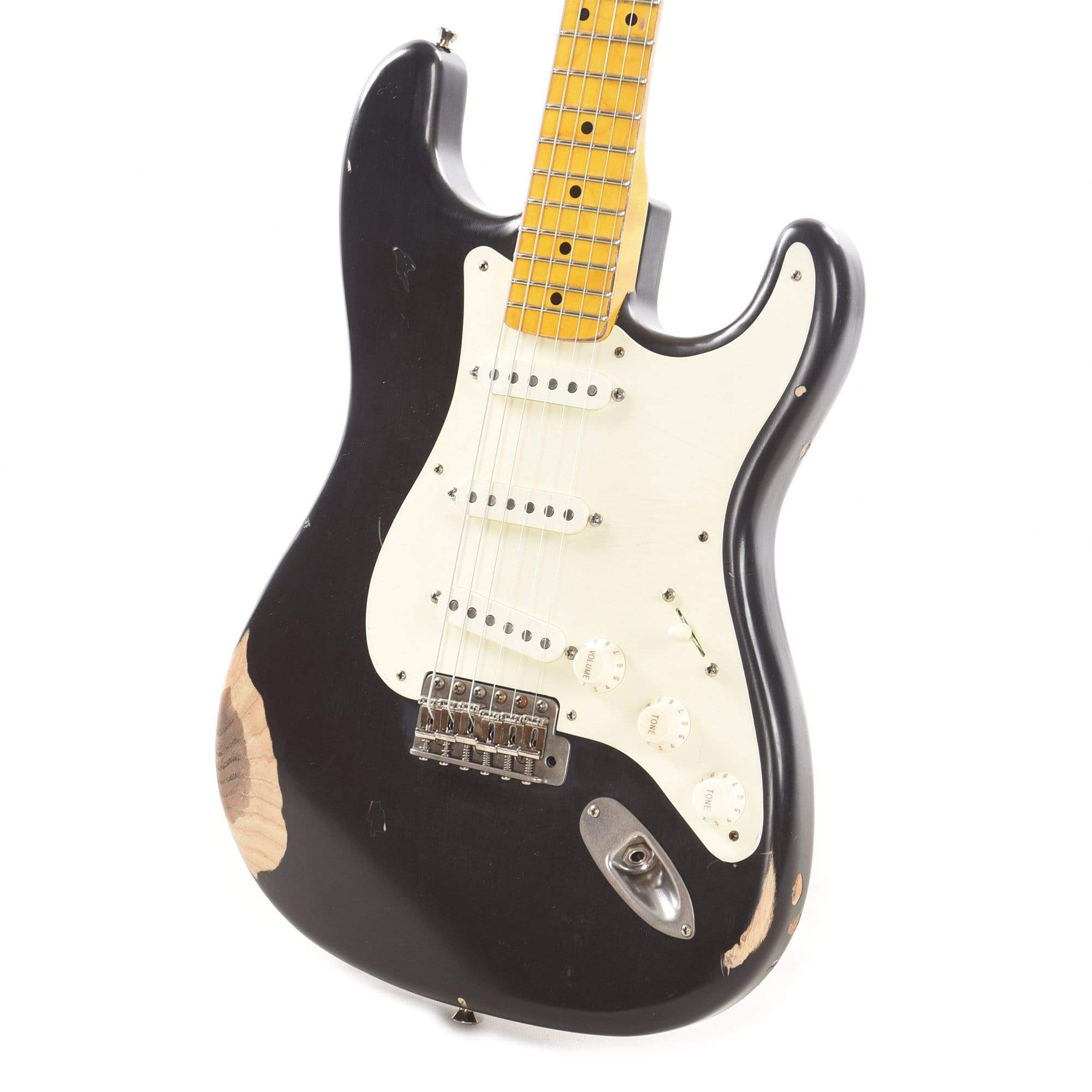 Nash S-57 Black Medium Relic w/1-Ply White Pickguard & Lollar Pickups Electric Guitars / Solid Body