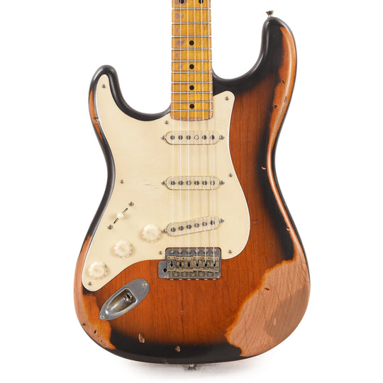 Nash S-57 LEFTY 2-Tone Sunburst Heavy Relic w/1-Ply White Pickguard & Lollar Pickups Electric Guitars / Solid Body