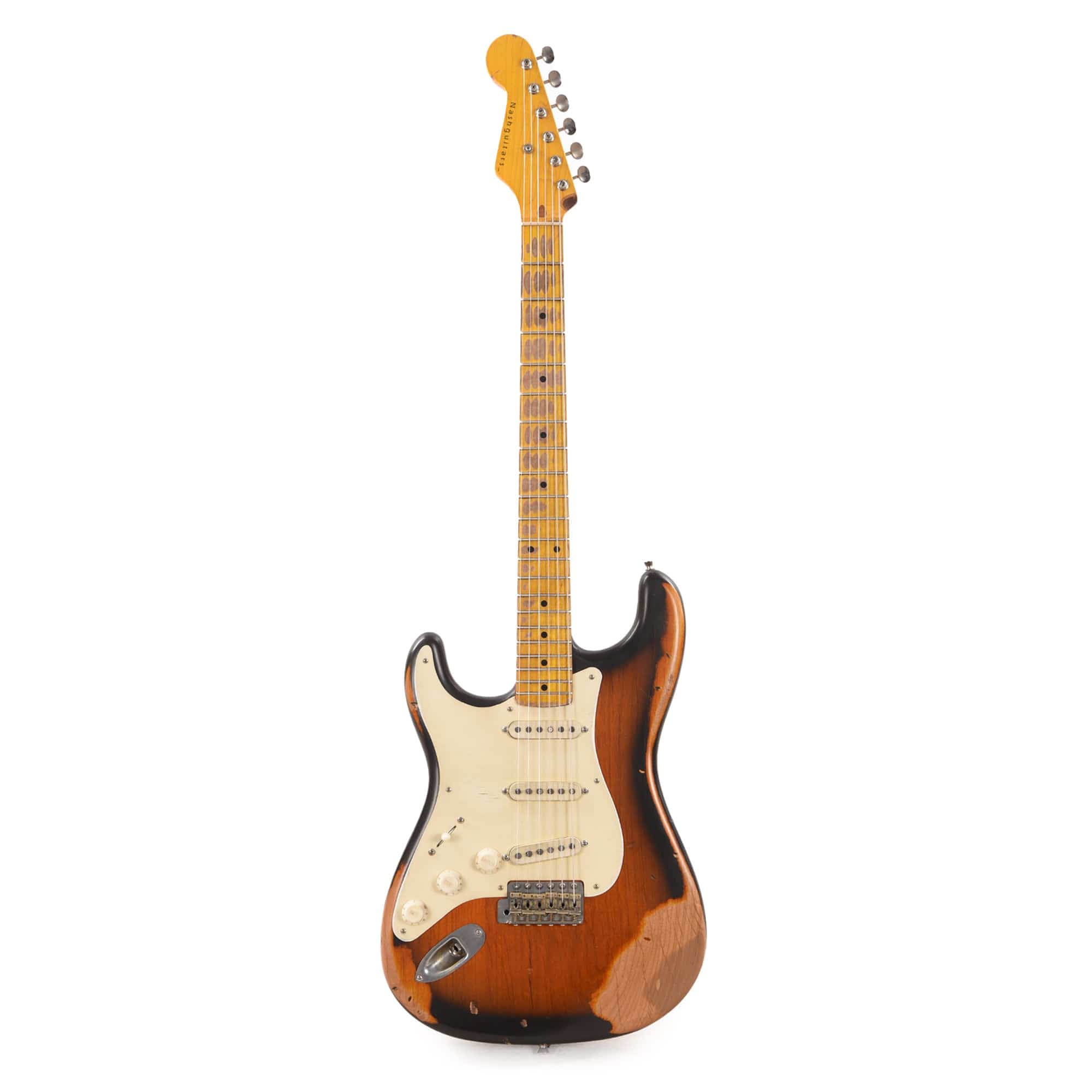 Nash S-57 LEFTY 2-Tone Sunburst Heavy Relic w/1-Ply White Pickguard & Lollar Pickups Electric Guitars / Solid Body