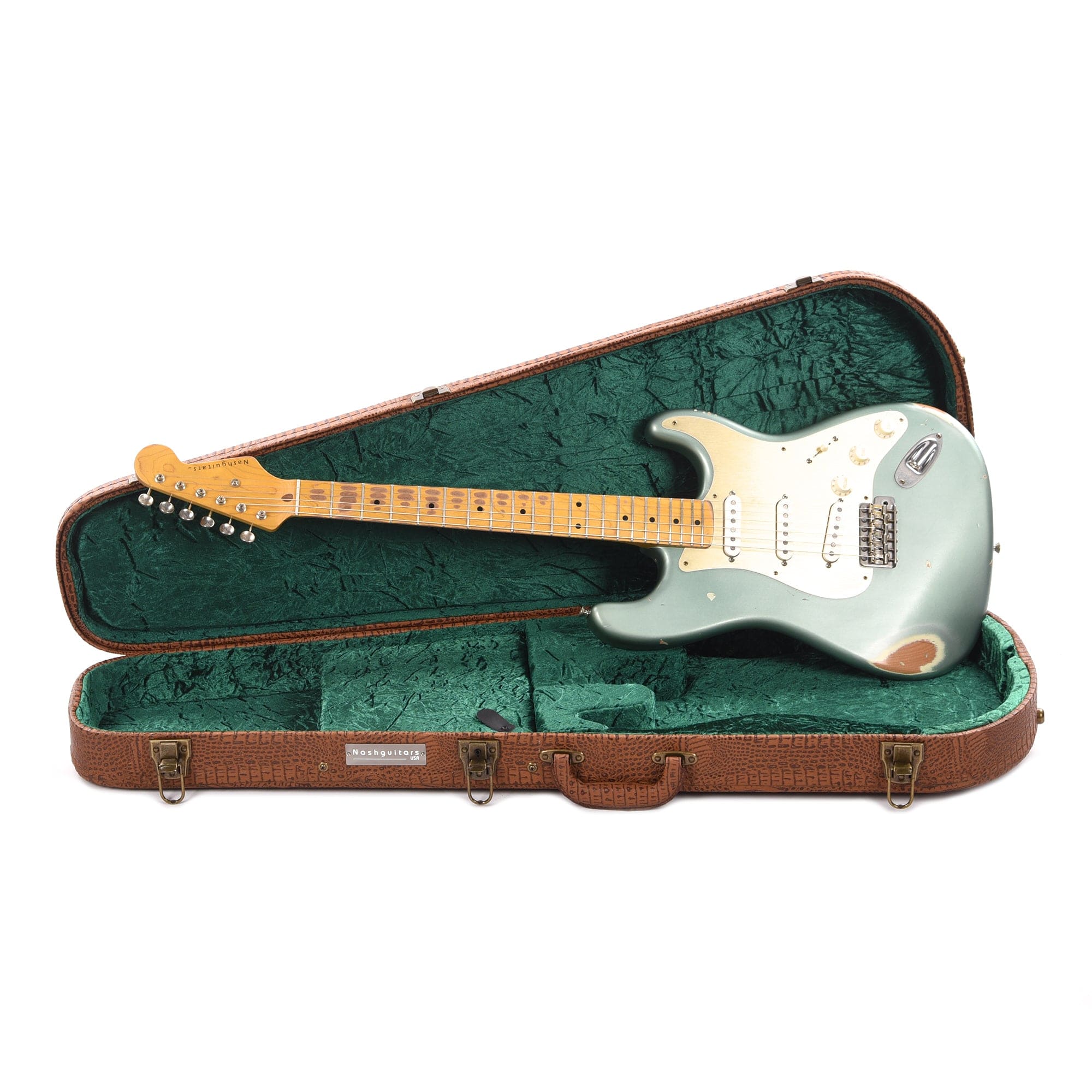 Nash S-57 Teal Green Metallic Medium Relic w/Anodized Gold Pickguard & Lollar Pickups Electric Guitars / Solid Body