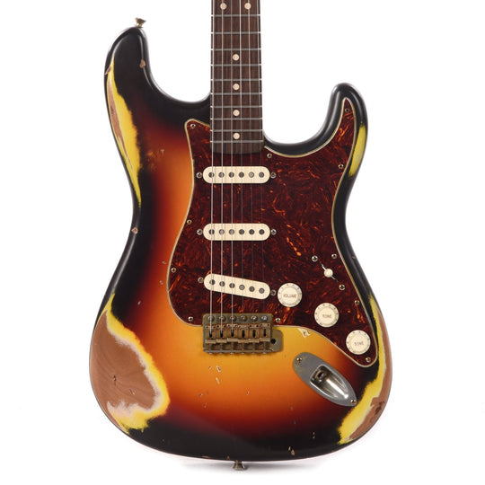 Nash S-63 3-Tone Sunburst Heavy Relic w/4-Ply Tortoise Pickguard & Lollar Pickups Electric Guitars / Solid Body