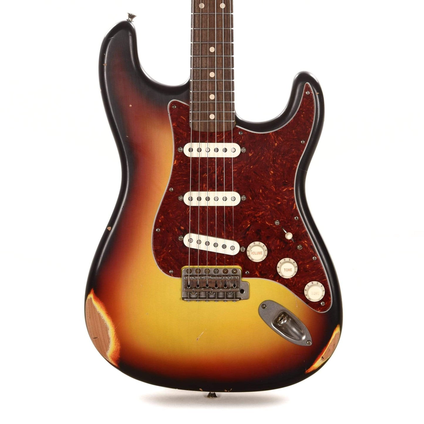 Nash S-63 3-Tone Sunburst Medium Relic w/4-Ply Tortoise Pickguard & Lollar Pickups Electric Guitars / Solid Body