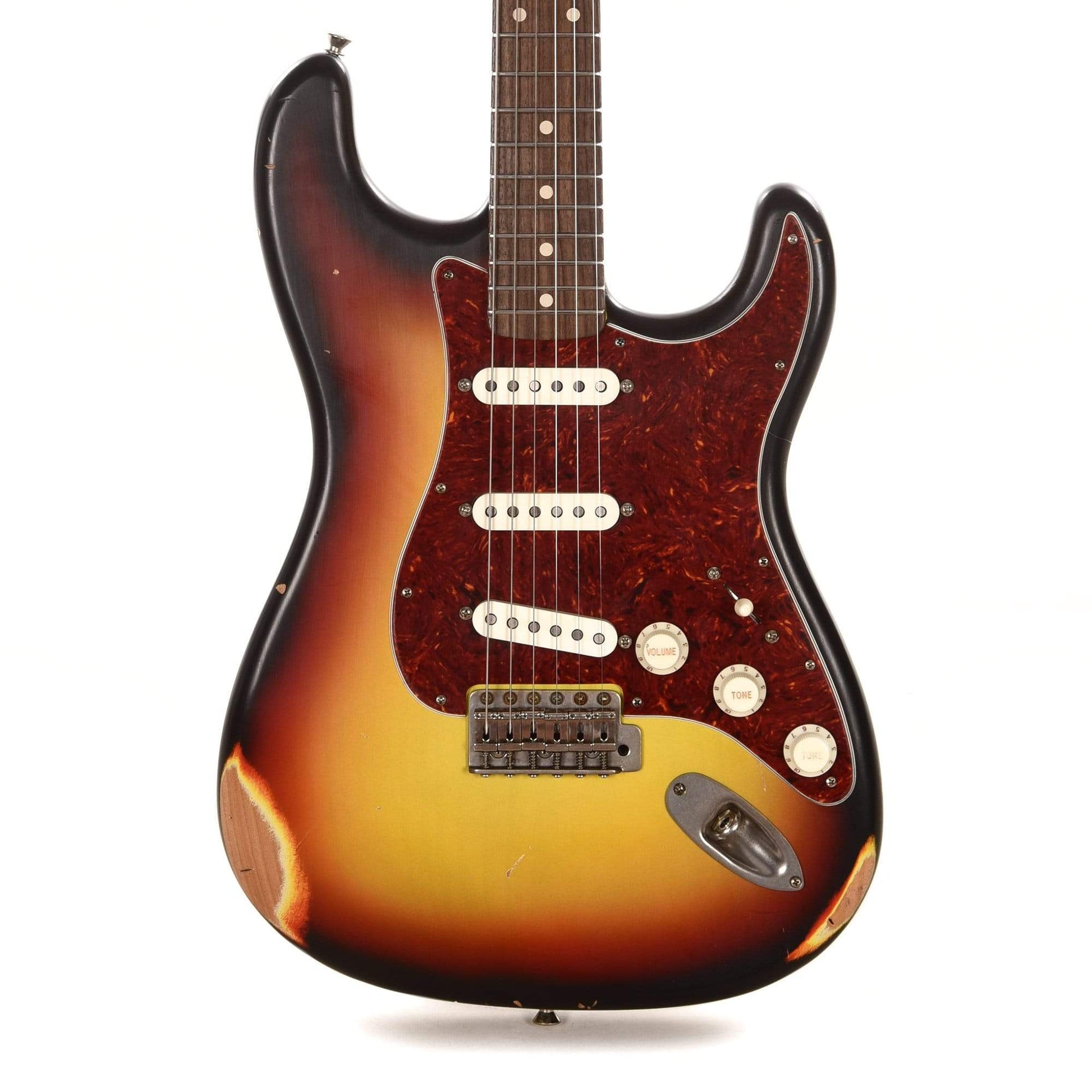 Nash S-63 3-Tone Sunburst Medium Relic w/4-Ply Tortoise Pickguard & Lollar Pickups Electric Guitars / Solid Body