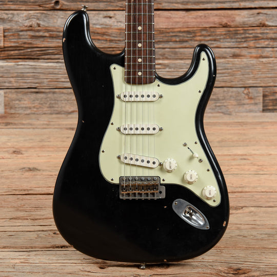 Nash S-63 Ash Black Medium Relic w/Matching Headstock, Lollar Pickups, & 3-Ply Mint Pickguard Electric Guitars / Solid Body