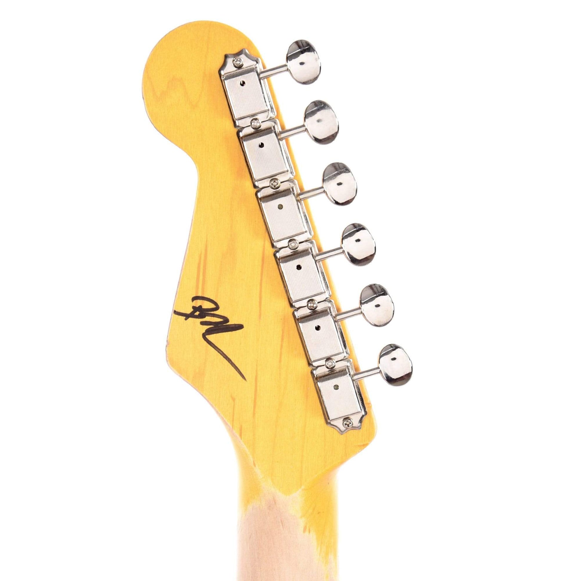 Nash S-63 Dakota Red Light Relic w/Matching Headstock, Lollar Pickups, & 3-Ply White Pickguard Electric Guitars / Solid Body