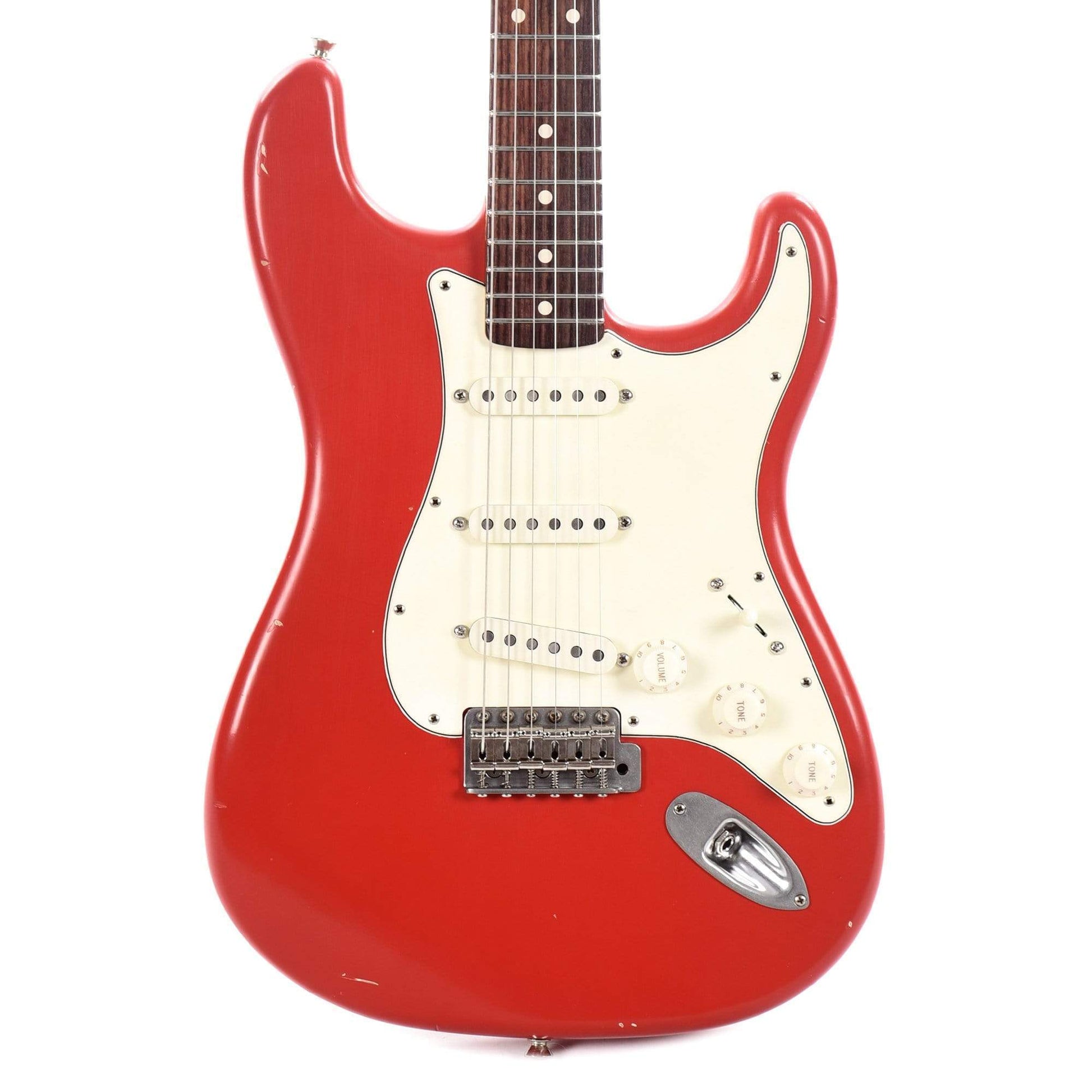 Nash S-63 Dakota Red Light Relic w/Matching Headstock, Lollar Pickups, & 3-Ply White Pickguard Electric Guitars / Solid Body