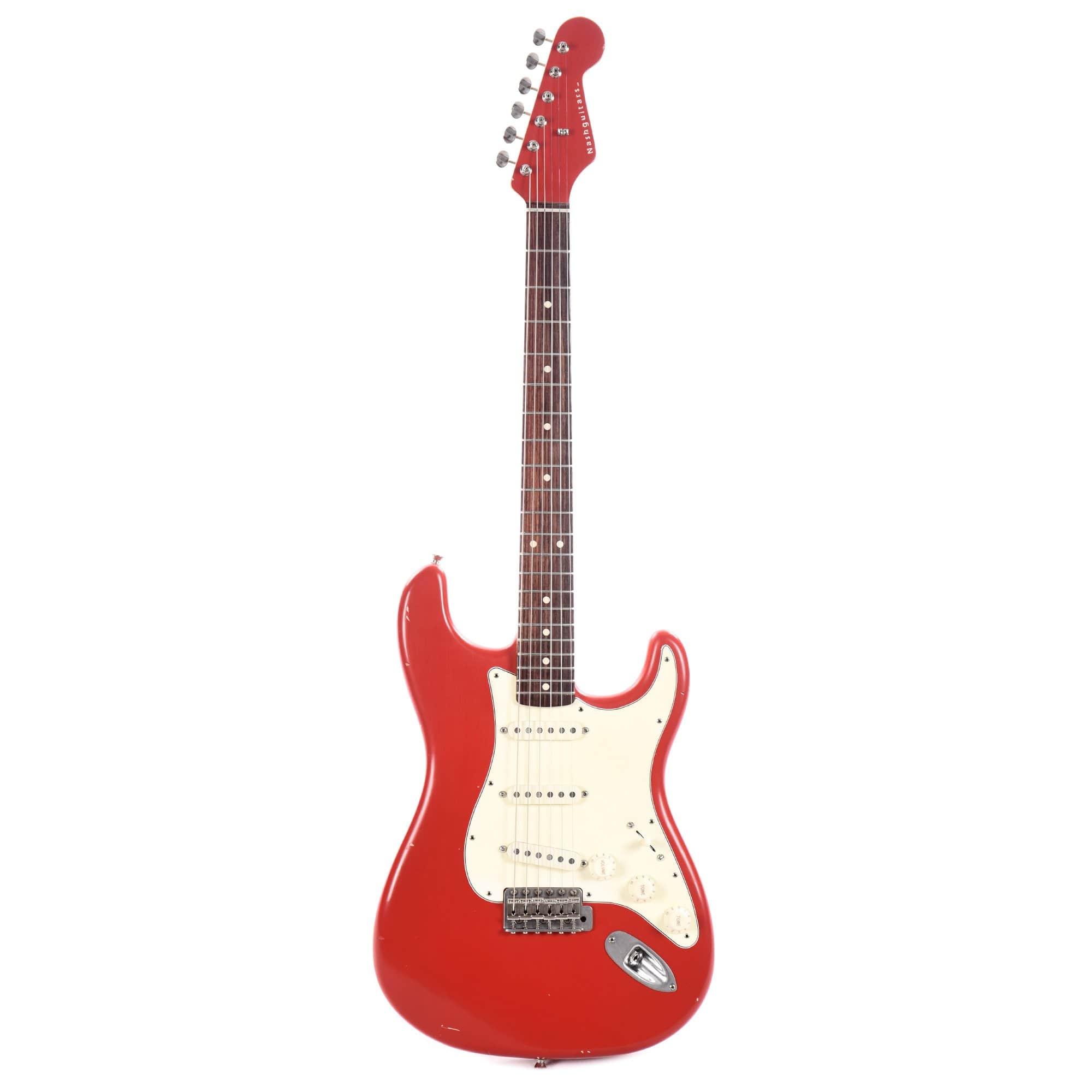 Nash S-63 Dakota Red Light Relic w/Matching Headstock, Lollar Pickups, & 3-Ply White Pickguard Electric Guitars / Solid Body