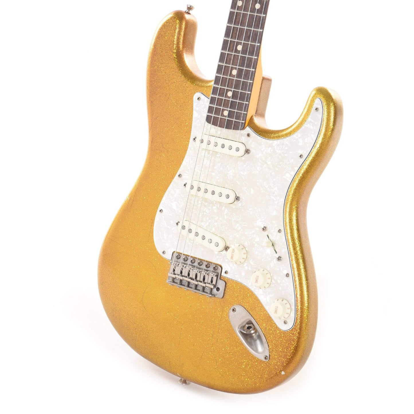 Nash S-63 Gold Sparkle Light Relic Alder w/Lollar Pickups & 3-Ply Pearl Pickguard Electric Guitars / Solid Body
