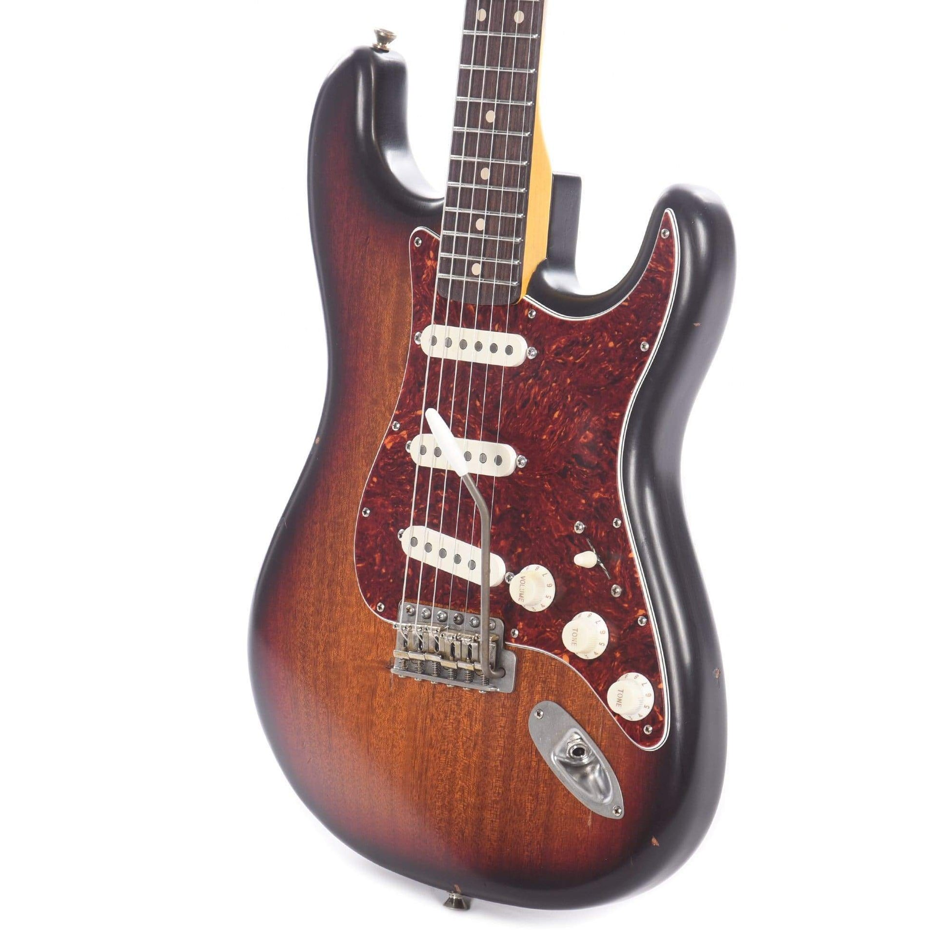 Nash S-63 Mahogany 3-Tone Sunburst Light Relic w/Lollar Pickups & Tortoise Pickguard Electric Guitars / Solid Body