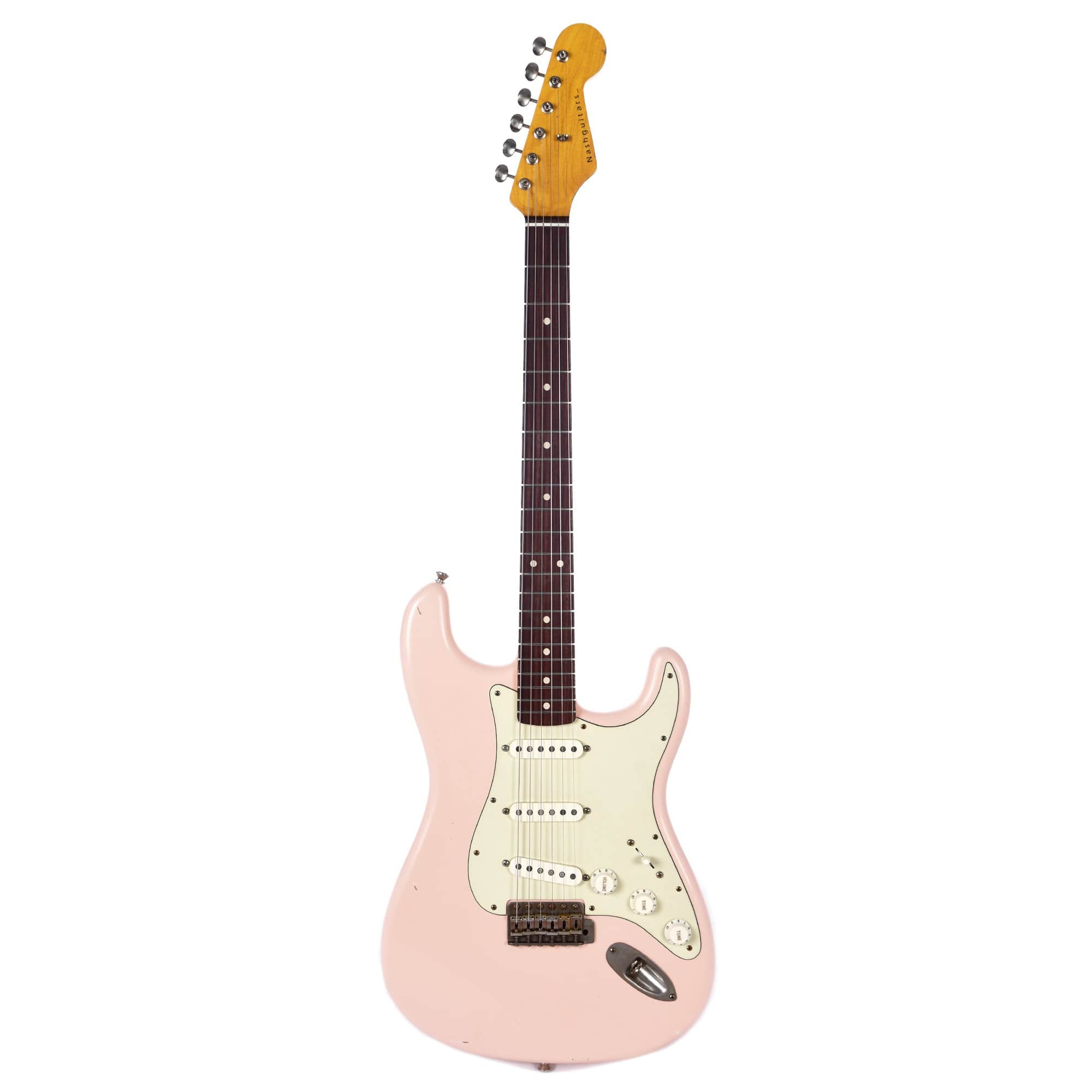 Nash S-63 Shell Pink Light Relic w/Lollar Pickups & 3-Ply Mint Pickguard Electric Guitars / Solid Body