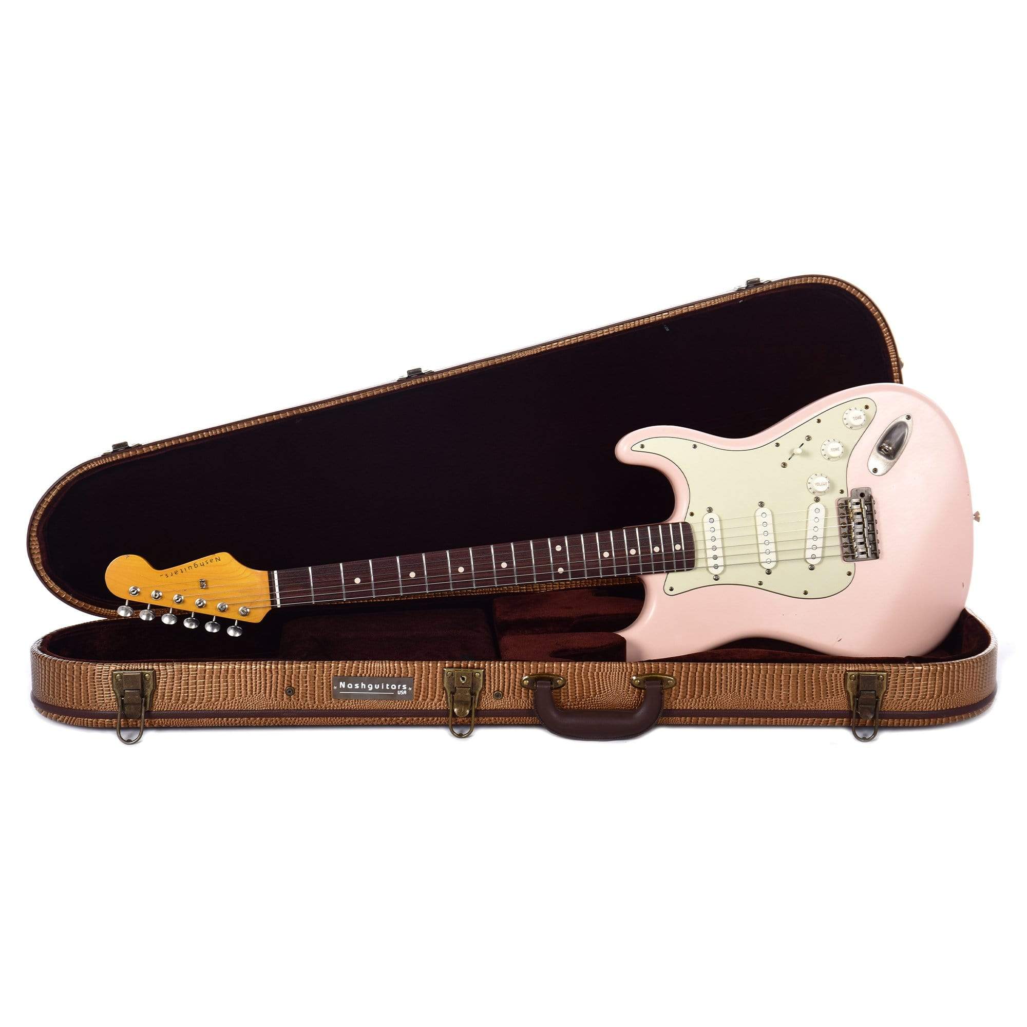 Nash S-63 Shell Pink Light Relic w/Lollar Pickups & 3-Ply Mint Pickguard Electric Guitars / Solid Body