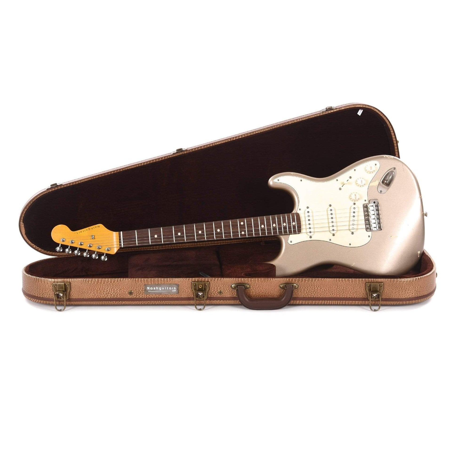 Nash S-63 Shoreline Gold Medium Aging w/3-Ply White Pickguard & Lollar Pickups Electric Guitars / Solid Body