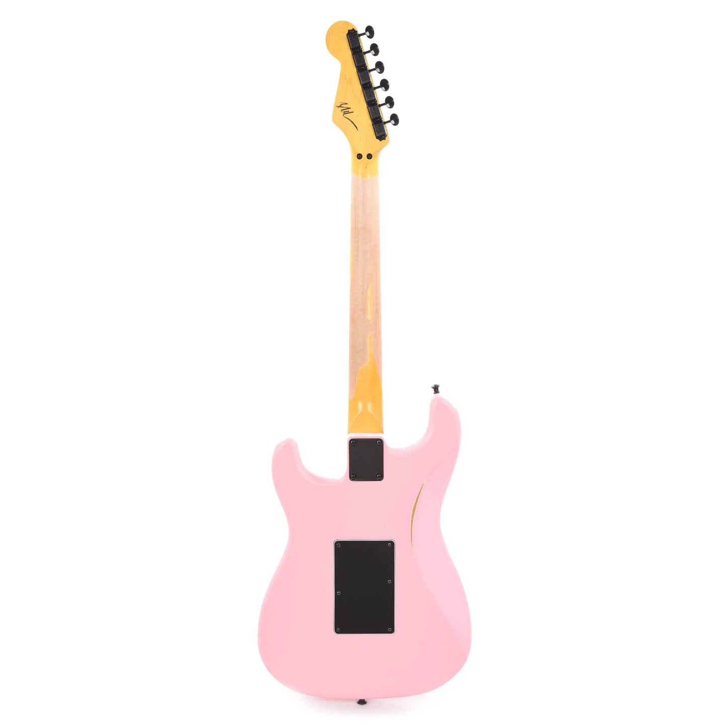 Nash S-81 Hot Pink Light Relic w/3-Ply Black Pickguard, Black Parts, & Zebra Dimarzio Pickups Electric Guitars / Solid Body