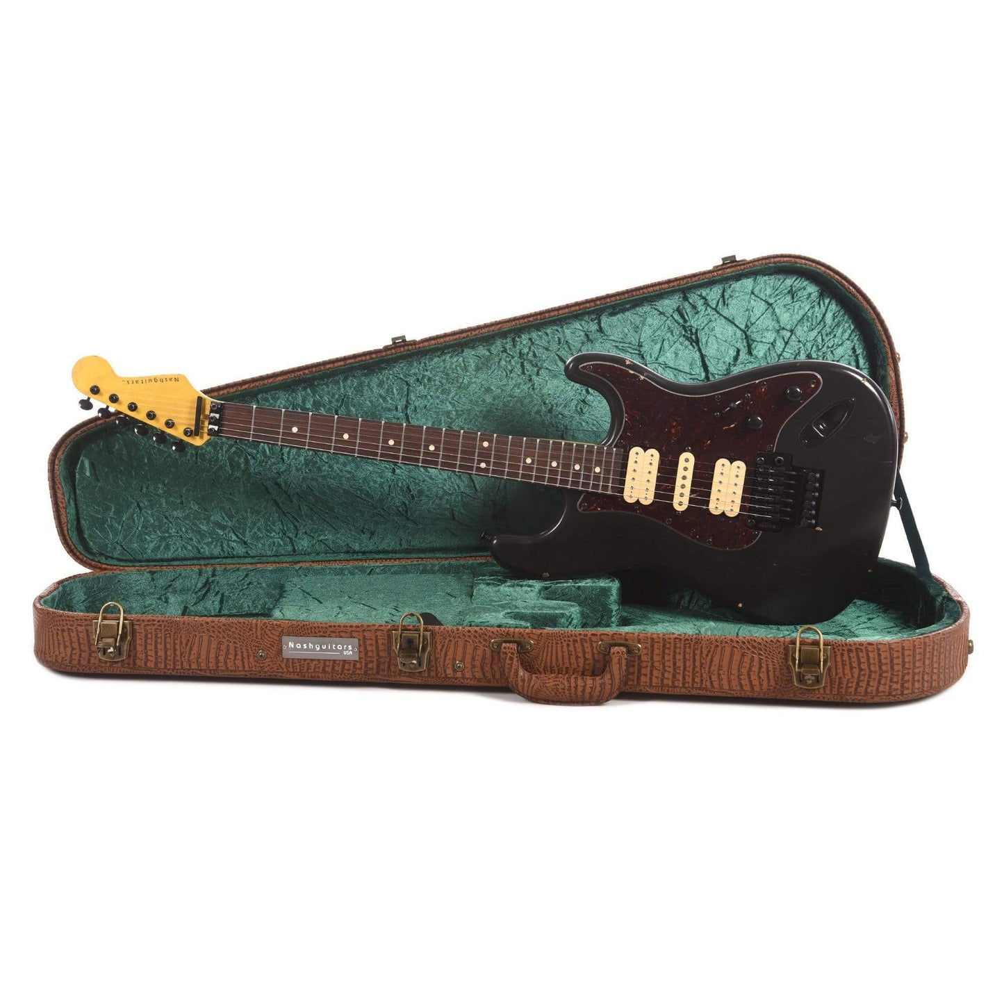 Nash S-81 HSH Black Light Relic w/4-Ply Tortoise Pickguard, Black Parts, & Cream Dimarzio Pickups Electric Guitars / Solid Body