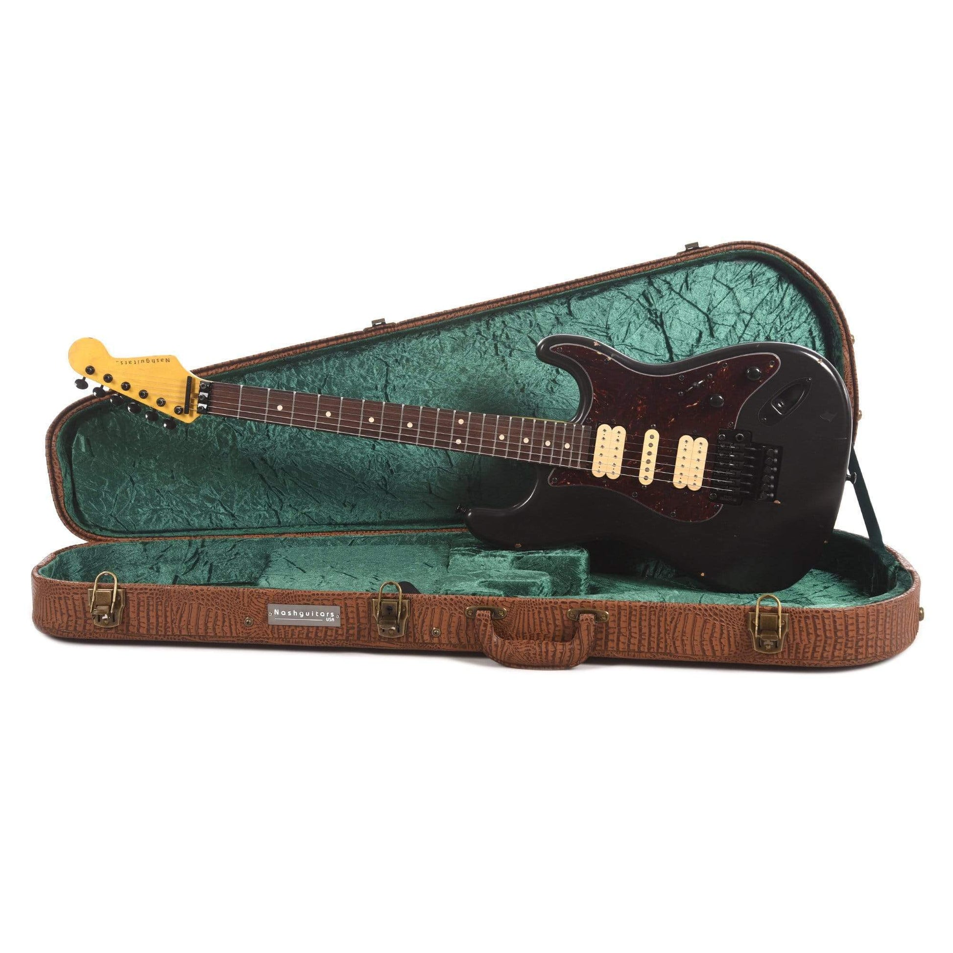 Nash S-81 HSH Black Light Relic w/4-Ply Tortoise Pickguard, Black Parts, & Cream Dimarzio Pickups Electric Guitars / Solid Body