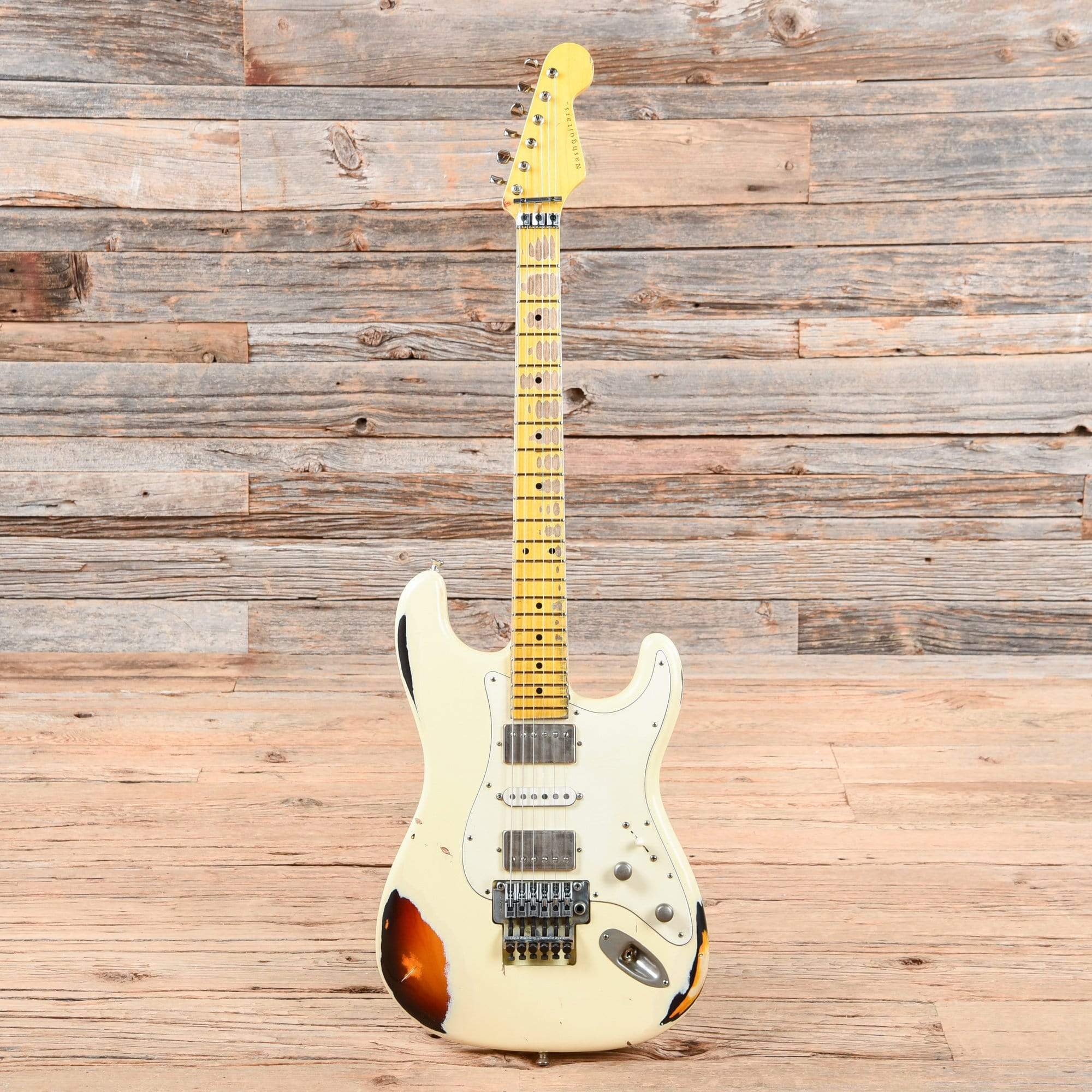 Nash S-81 HSH Olympic White Over Sunburst 2019 Electric Guitars / Solid Body