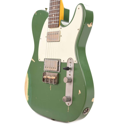 Nash T-2HB Ash Army Green Medium Relic w/3-Ply White Pickguard, & Lollar Imperial Humbuckers Electric Guitars / Solid Body