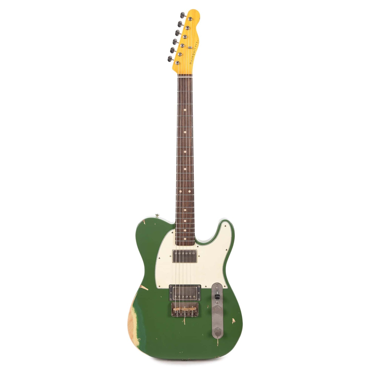 Nash T-2HB Ash Army Green Medium Relic w/3-Ply White Pickguard, & Lollar Imperial Humbuckers Electric Guitars / Solid Body