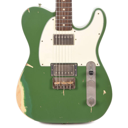 Nash T-2HB Ash Army Green Medium Relic w/3-Ply White Pickguard, & Lollar Imperial Humbuckers Electric Guitars / Solid Body
