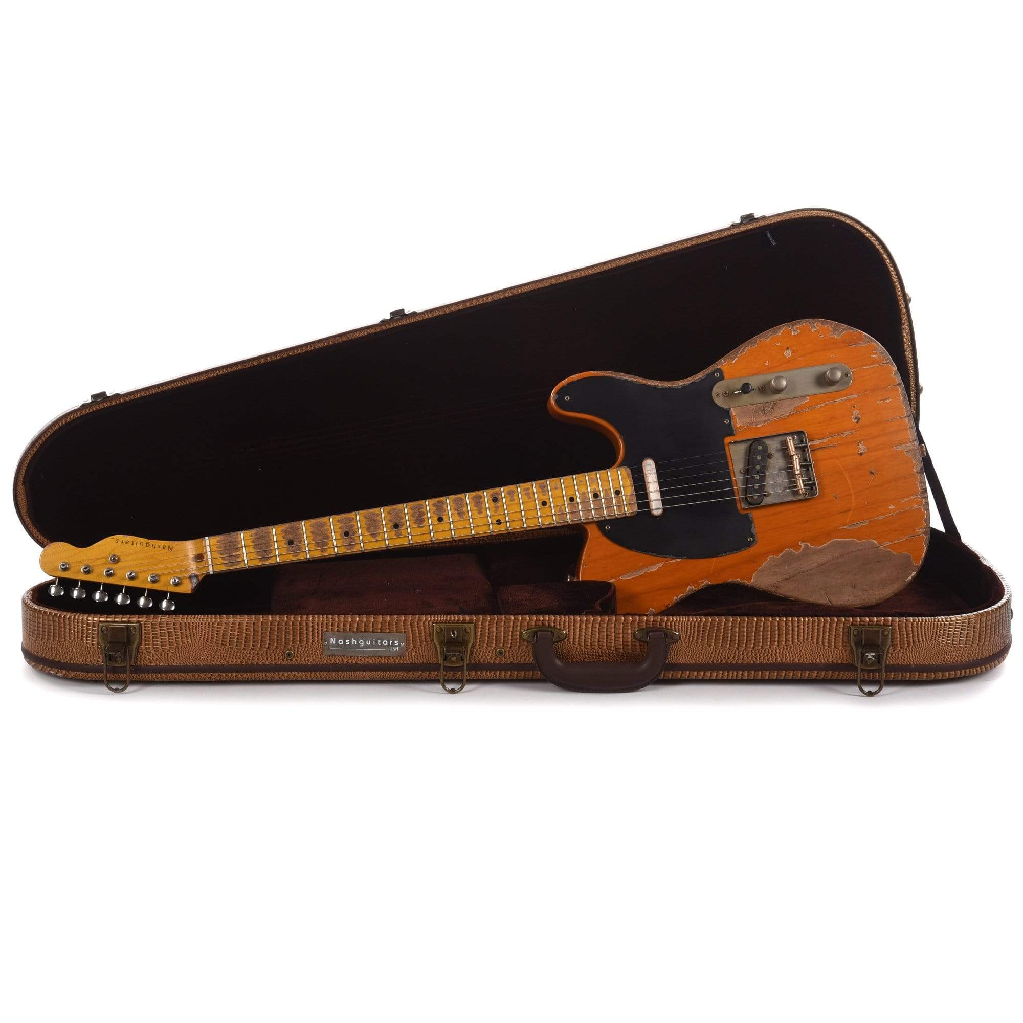 Nash T-52 Amber Extra Heavy Relic w/1-Ply Black Pickguard & Lollars Electric Guitars / Solid Body