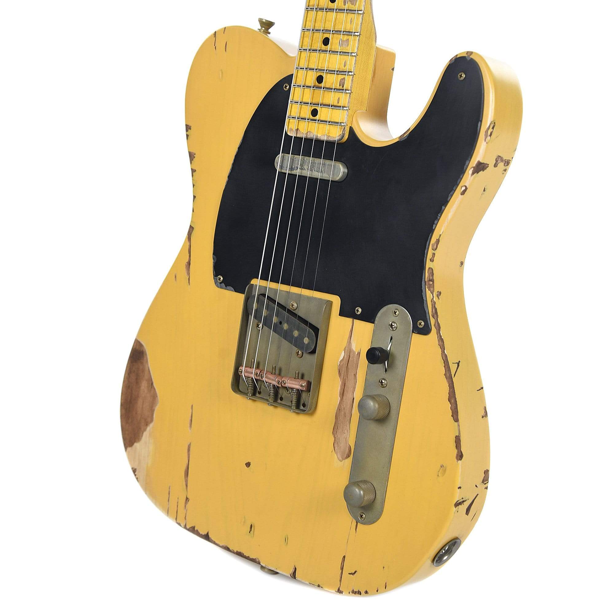 Nash T-52 Butterscotch Blonde Heavy Relic V-Neck w/1-Ply Black Pickguard & Lollar Pickups Electric Guitars / Solid Body