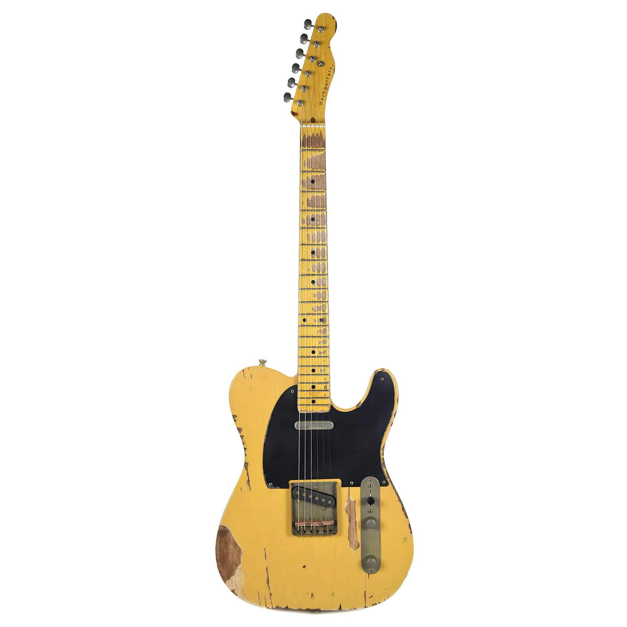 Nash T-52 Butterscotch Blonde Heavy Relic V-Neck w/1-Ply Black Pickguard & Lollar Pickups Electric Guitars / Solid Body