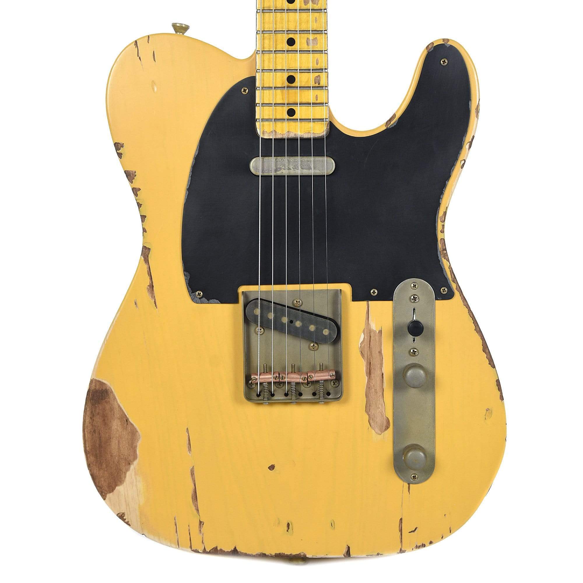 Nash T-52 Butterscotch Blonde Heavy Relic V-Neck w/1-Ply Black Pickguard & Lollar Pickups Electric Guitars / Solid Body