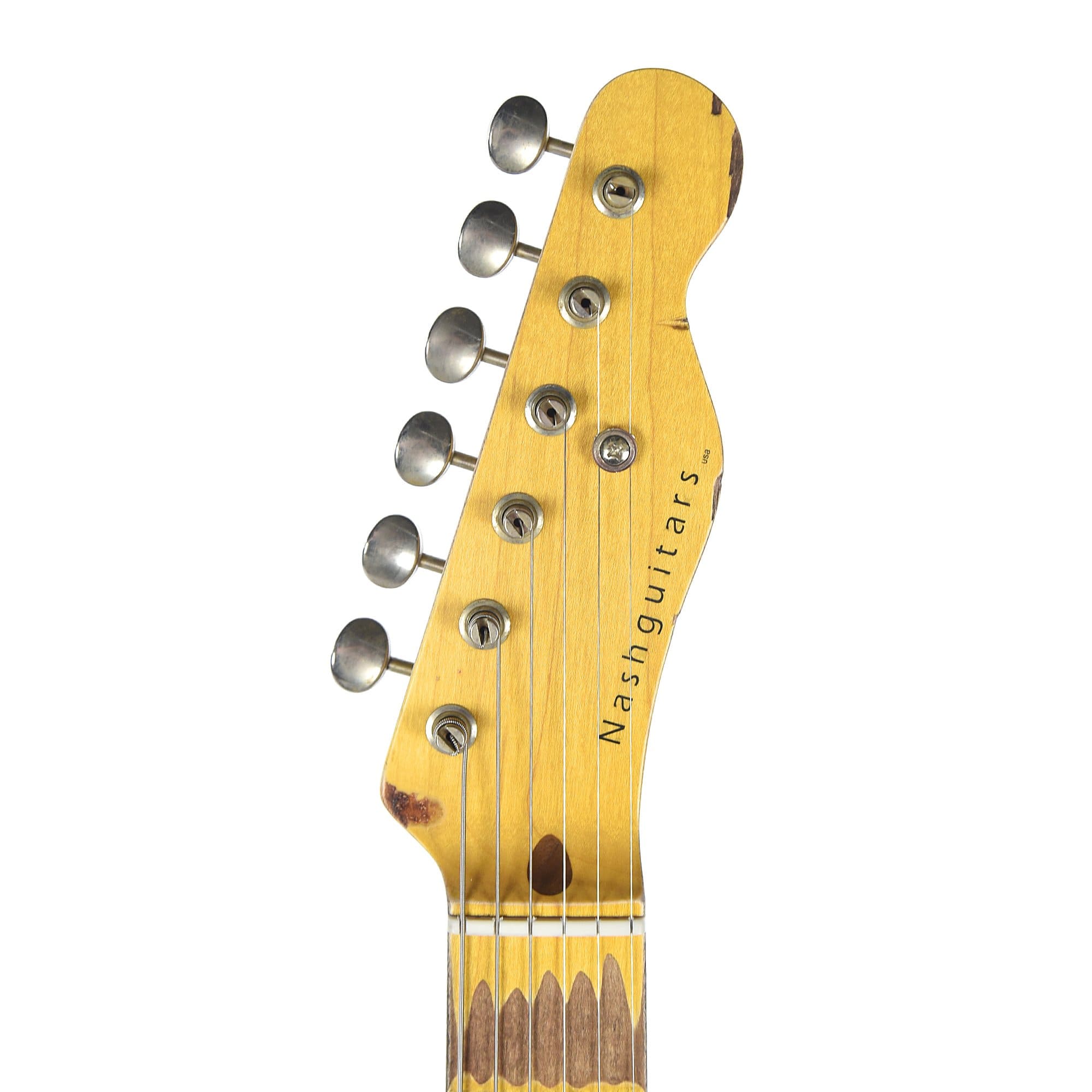 Nash T-52 Butterscotch Blonde Heavy Relic V-Neck w/1-Ply Black Pickguard & Lollar Pickups Electric Guitars / Solid Body