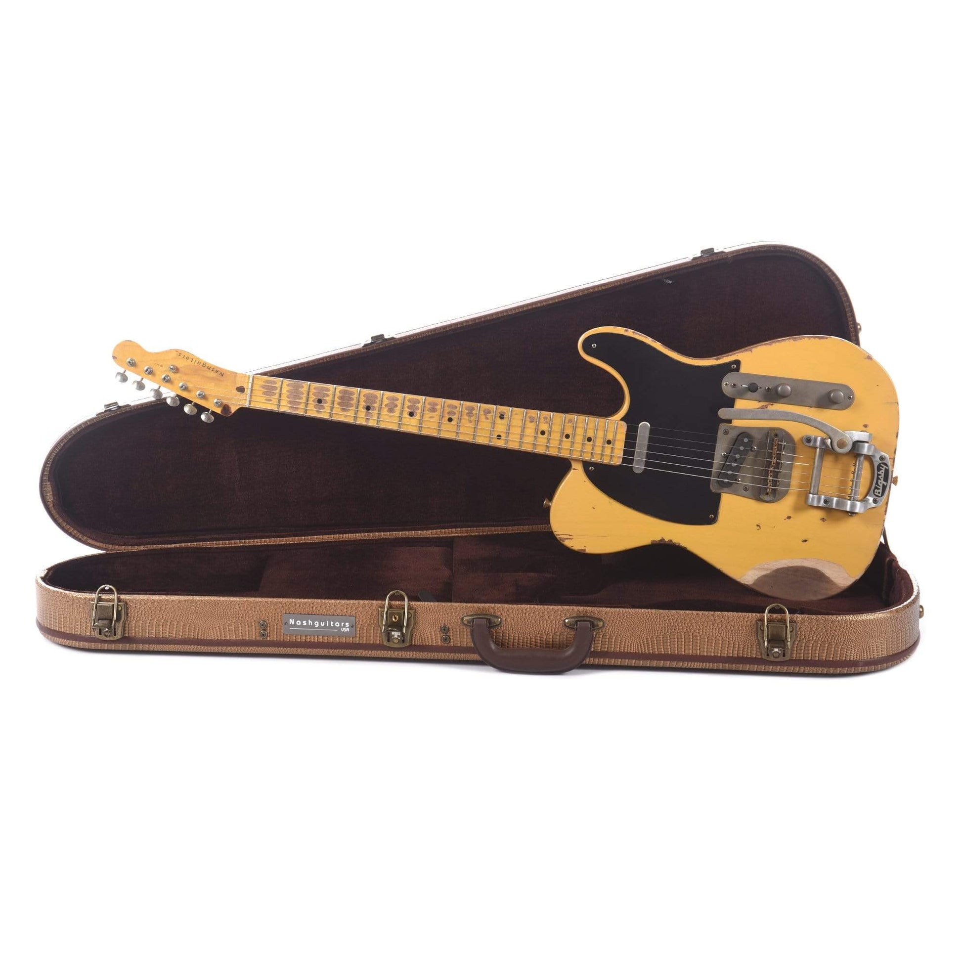 Nash T-52 Butterscotch Blonde Heavy Relic w/1-Ply Black Pickguard, Lollar Pickups, & Bigsby Electric Guitars / Solid Body