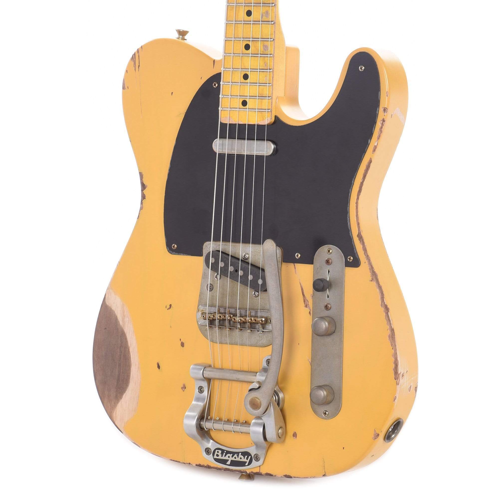 Nash T-52 Butterscotch Blonde Heavy Relic w/1-Ply Black Pickguard, Lollar Pickups, & Bigsby Electric Guitars / Solid Body