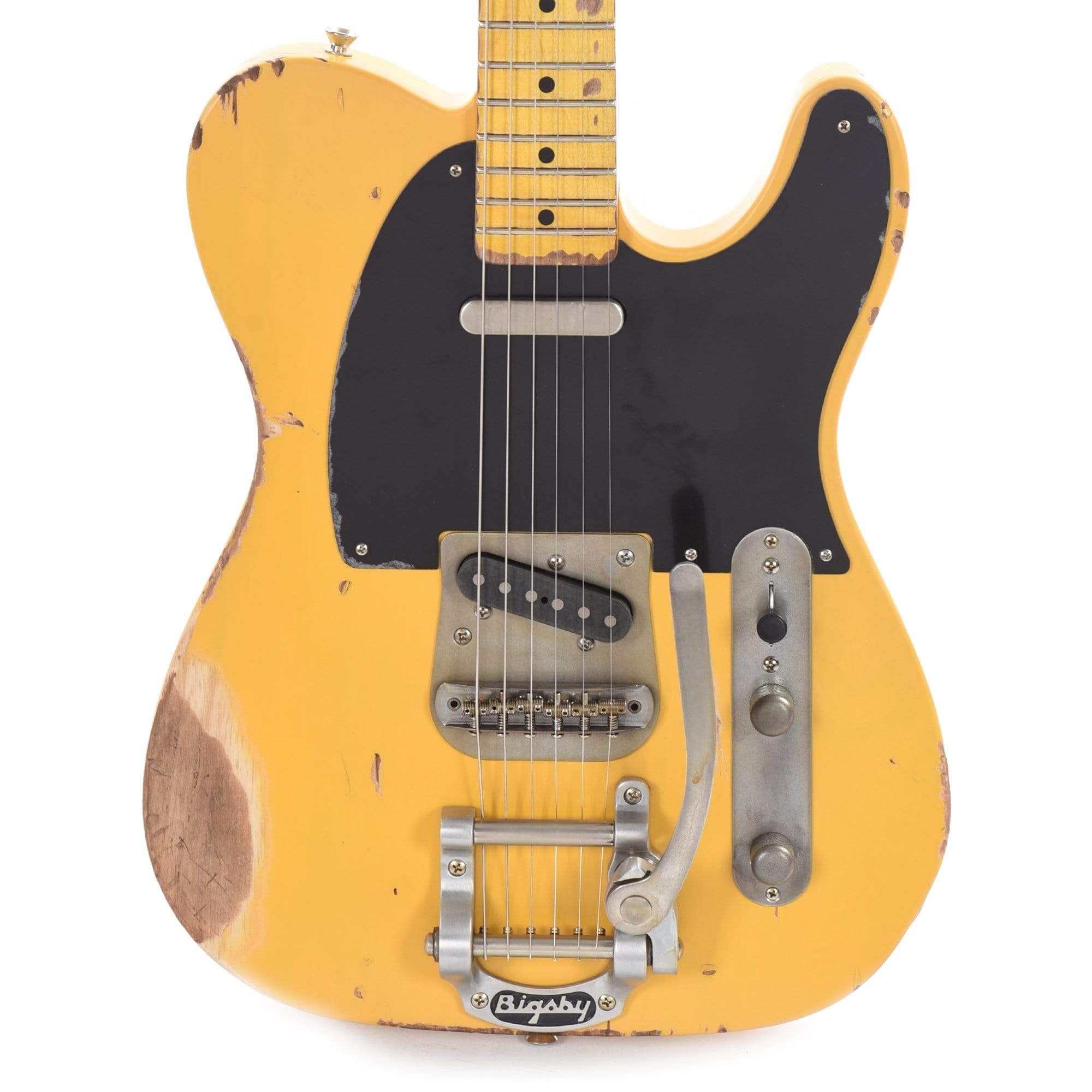 Nash T-52 Butterscotch Blonde Heavy Relic w/1-Ply Black Pickguard, Lollar Pickups, & Bigsby Electric Guitars / Solid Body
